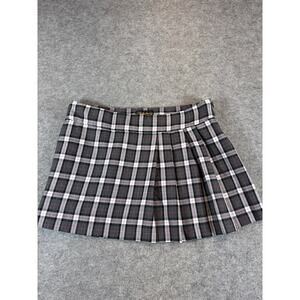 Vintage Fabulosity Plaid Flannel Mini Skirt Womens 7 Pleated Coquette Preppy Y2K